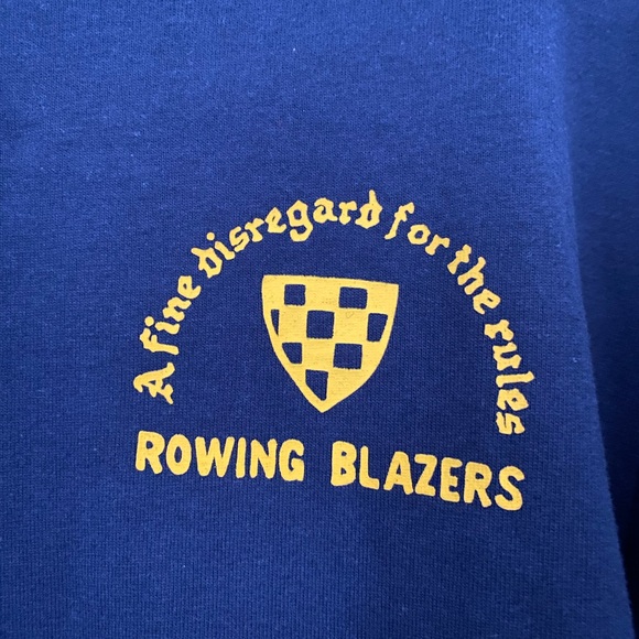 Rowing Blazers x Target Adult Small Dark Blue Slogan T-Shirt - NWT - Picture 4 of 7